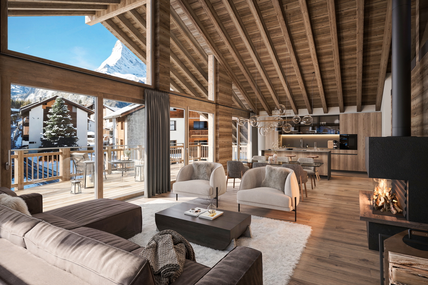 Erstwohnung | Neubau 1660 | 5.5-Zimmerwohnung Attika im DG – Zermatt