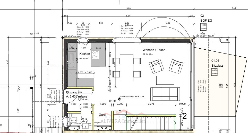 Doppeleinfamilienhäuser in 4254 Kleinlützel, Haus 2 – Laufen