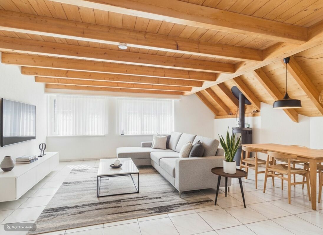 Grosszügige Maisonette Wohnung mit Balkon und Cheminée – Zeglingen