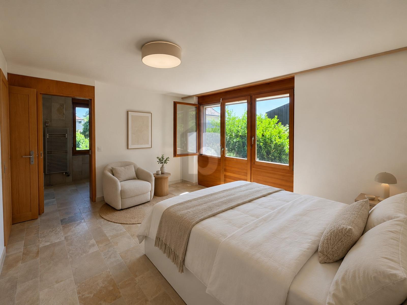 SEESICHT MIT GARTEN-IDYLLE AN TOP LAGE – Murten