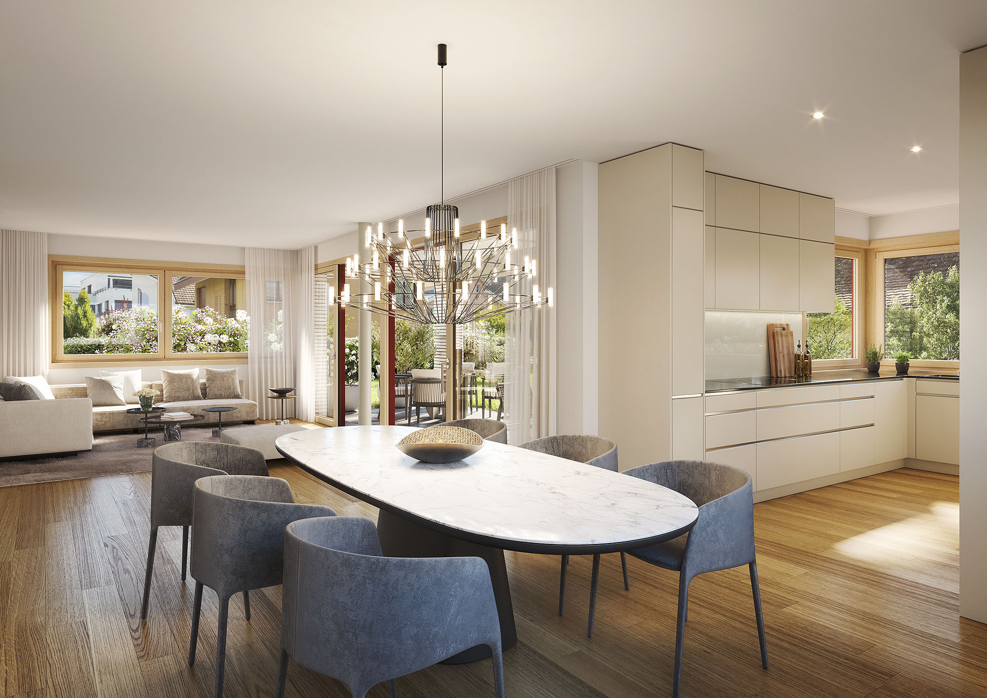 Neubau: 144 qm Attika-Maisonette mit 60 qm Rooftop-Terrasse – Therwil