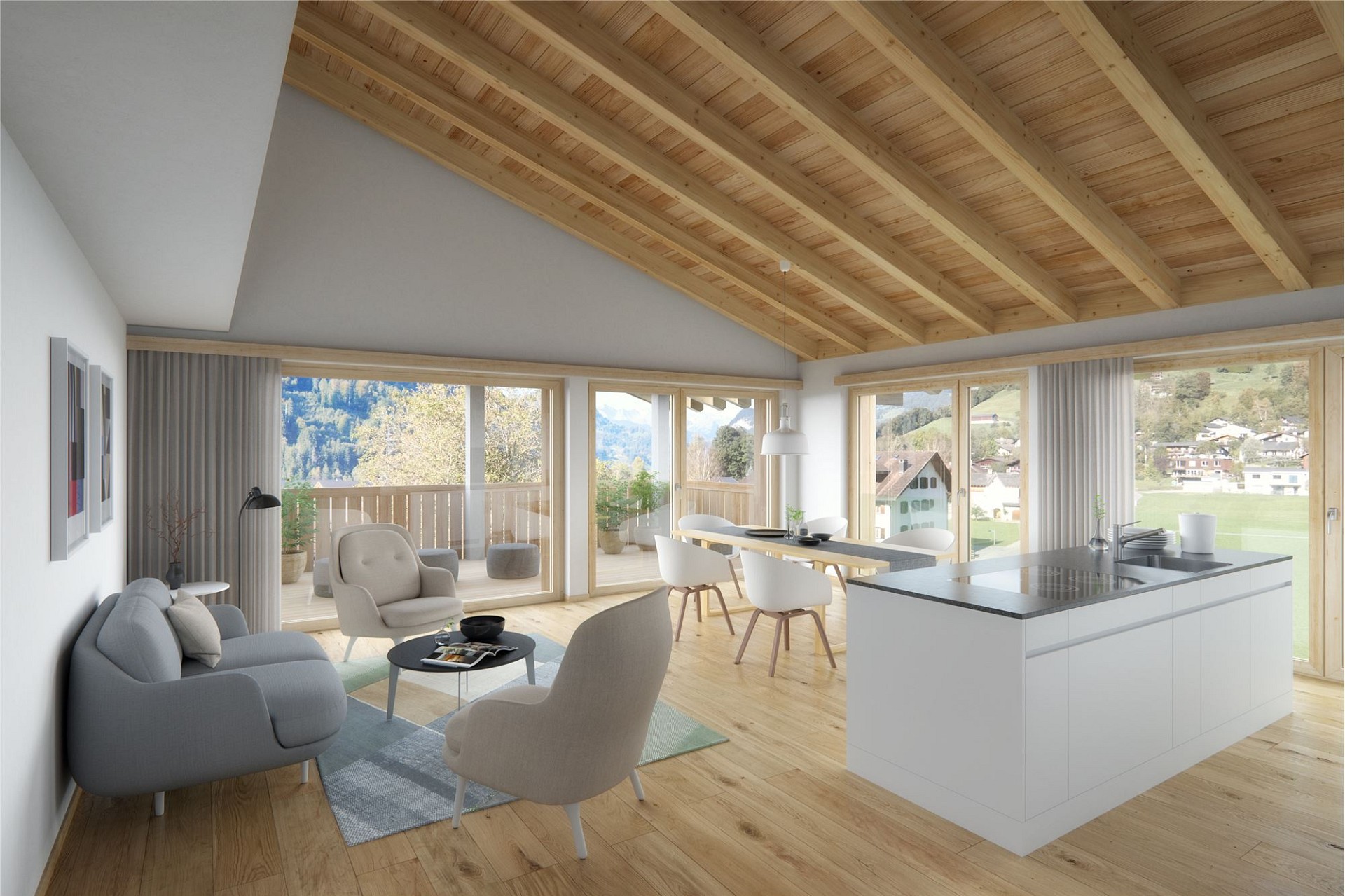 31⁄2-Zimmer-Wohnung A8 mit Anteil an Solarkraft – Schiers