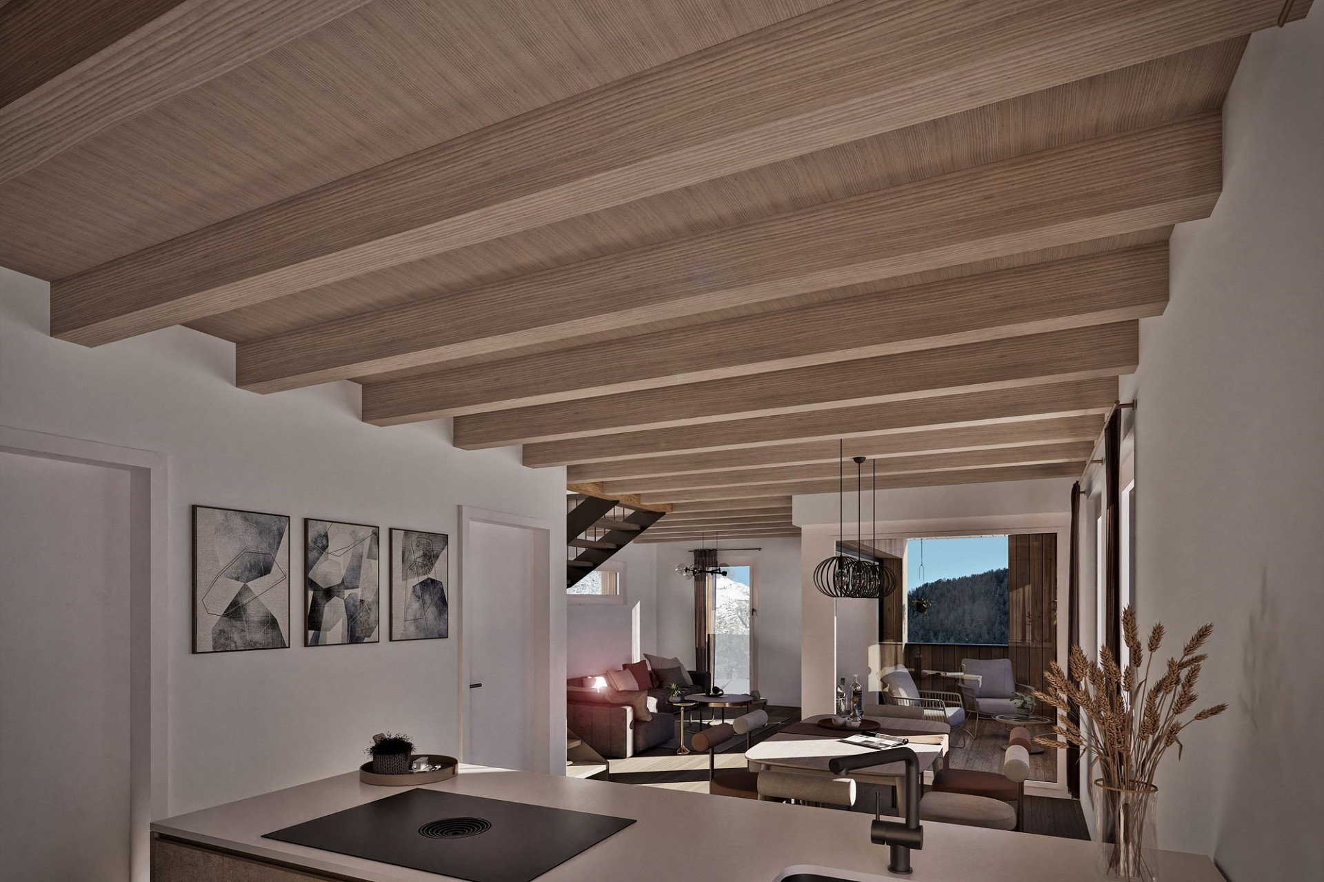 Fantastische Duplex Dachwohnung im Neubau "alte Post – Saas-Fee