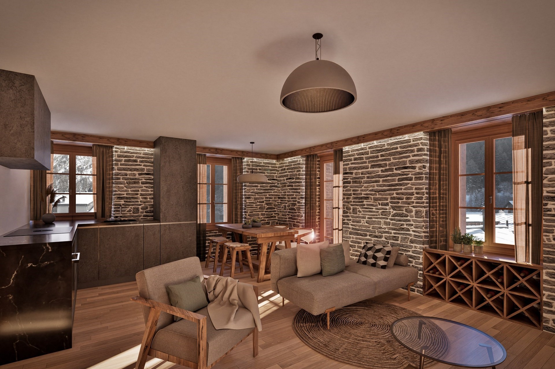 Geräumige 2.5- Zimmerwohnung im 1. OG - Zweitwohnung in der alten Post – Saas-Fee