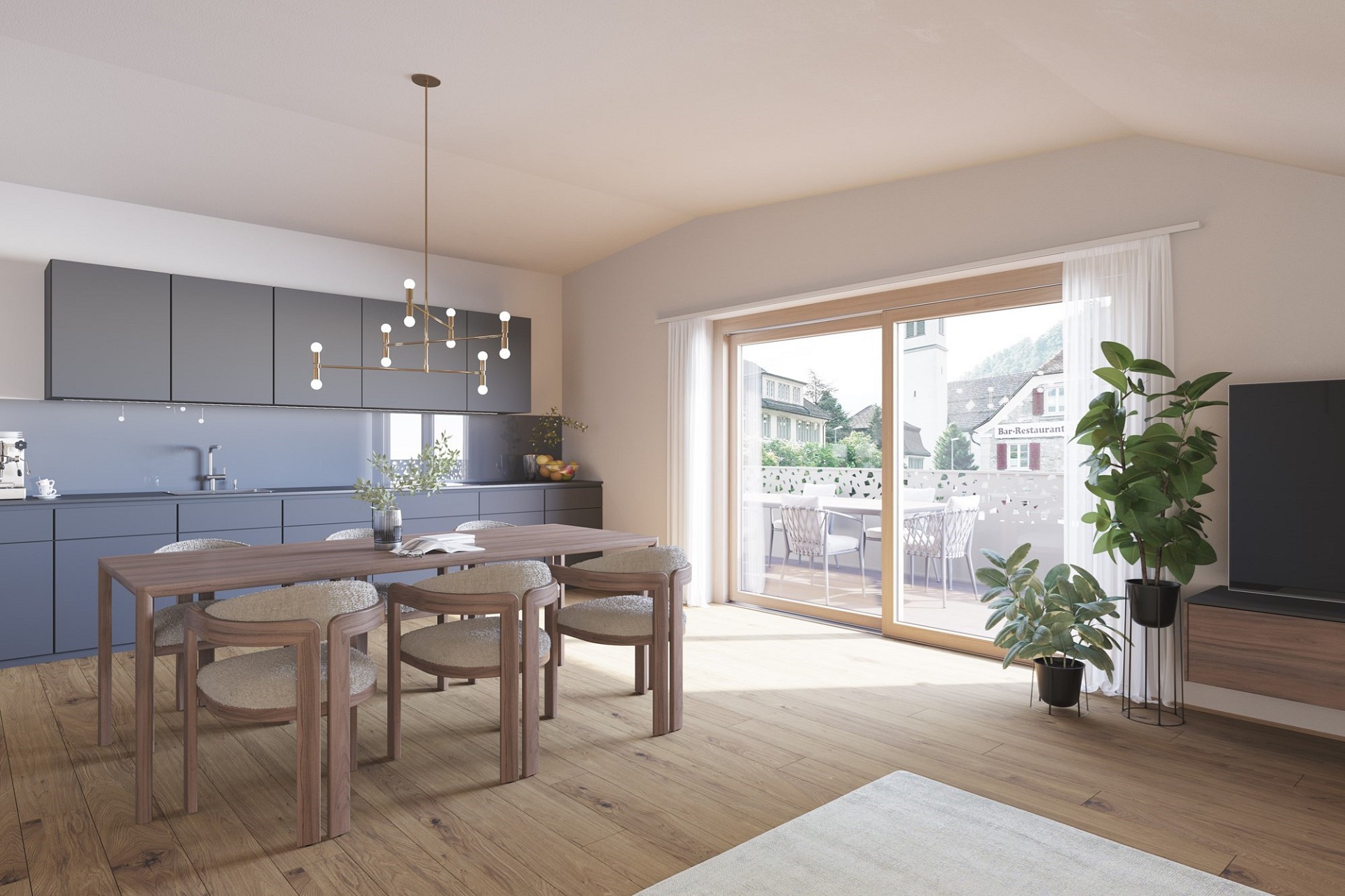 31⁄2-Zimmer-Wohnung mit südseitiger Terrasse - D21 – Bad Ragaz